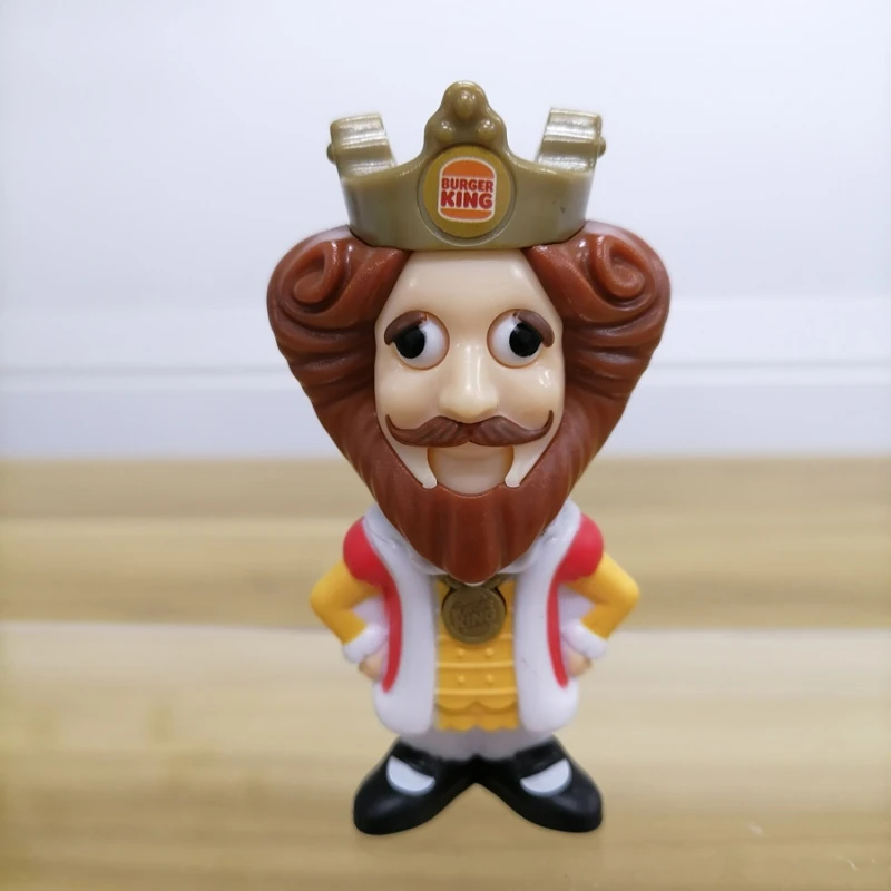 Genuine Burgers King Figures Small Figurine Mouth Eyes Movable Model Toy Play House Dolls Kids Gifts