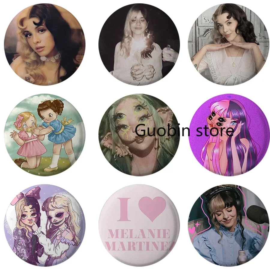 58mm Pop Singer Melanie Martinez Pins Icons Button Tinplate Badge Brooch Cartoon Round Badge for Backpack Jewelry Accessories