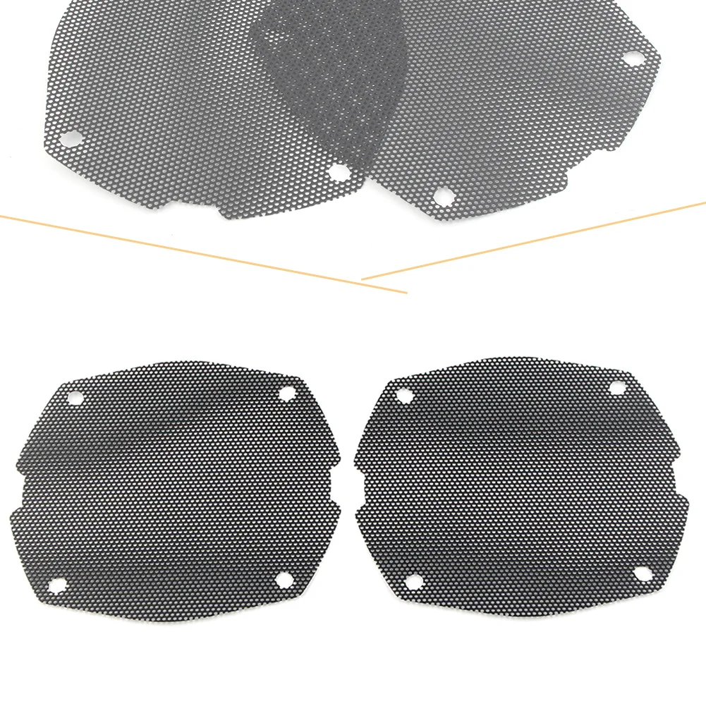 CNC Aluminum Motorcycle Thin Mesh Front Fairing Speaker Grilles for Harley FLH FLHX FLHT 1998 1999 2010 2011 2012 2013 Black