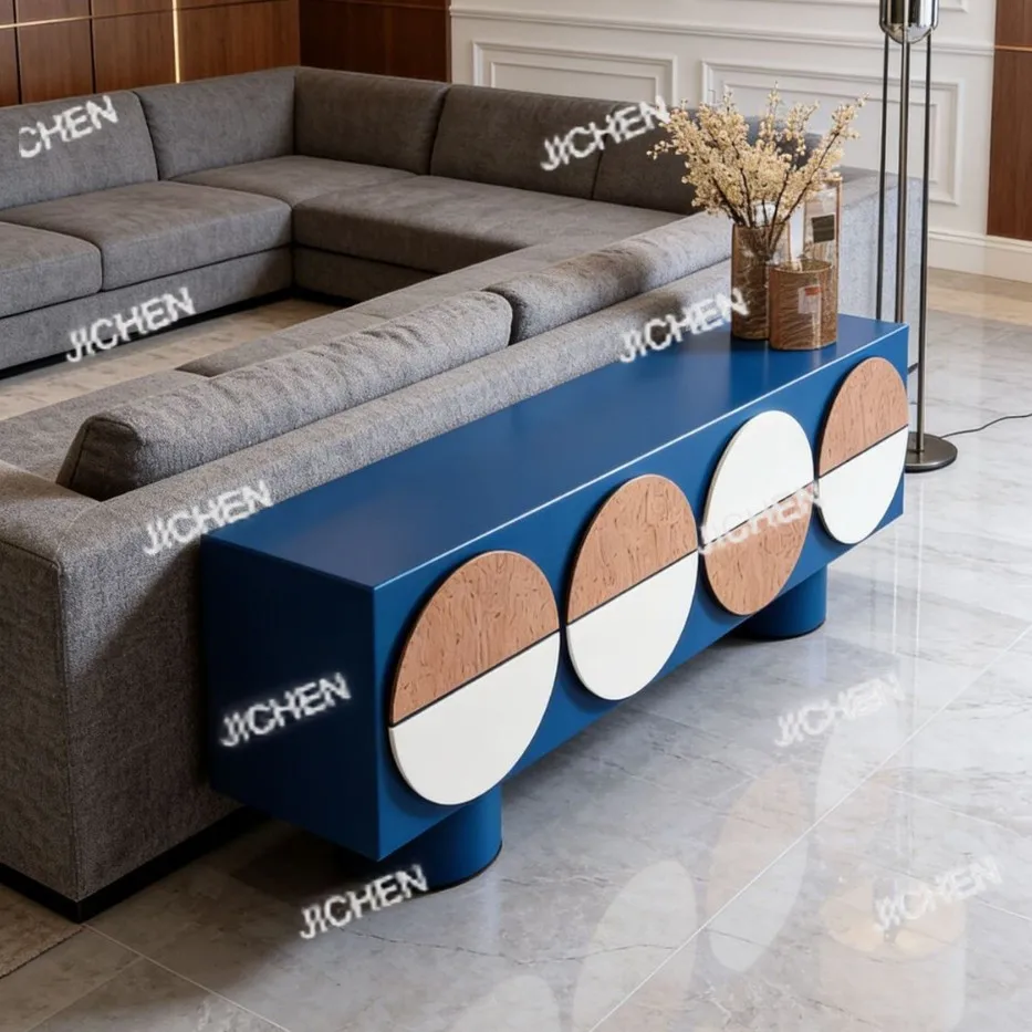 

Italian light luxury style eight-drawer cabinet, TV cabinet, solid wood living room, sideboard, partition, storage cabinet, bed