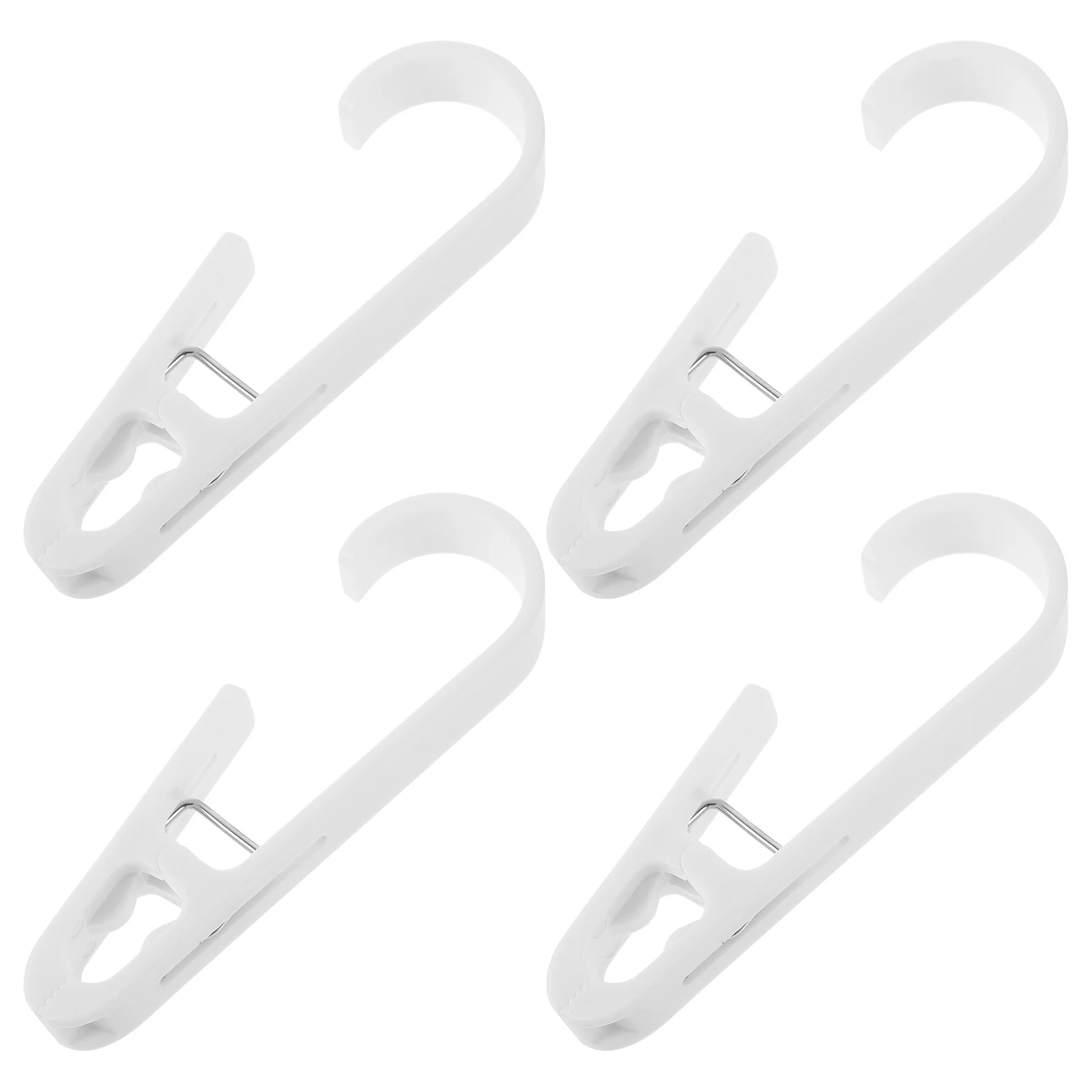 

4pcs Bathroom Hook Clips Multifunctional Abs Heavy Duty Hanging Organizer For Closet Balcony Laundry Scarf Hat Underwear Pant