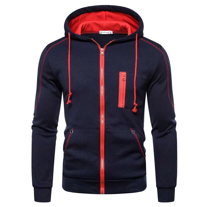 NONE Men's Hooded Zip Sweatshirt Black/M 5