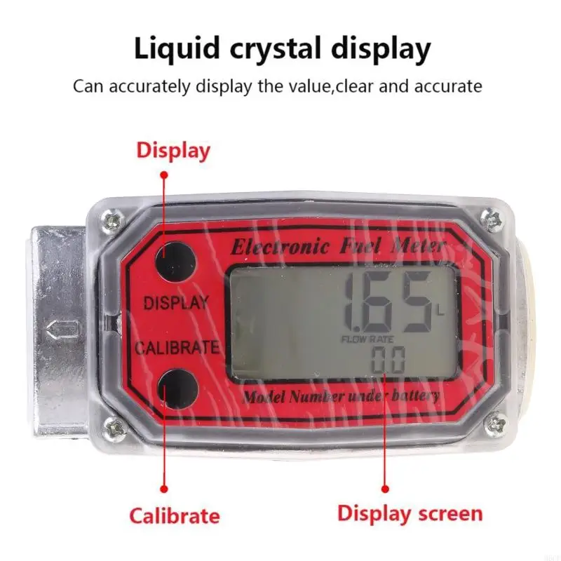 M6CF Digital for Turbine Flowmeter Liquid Meter Gas Oil Flowmeter LCD Display Kerosene Meter Durable