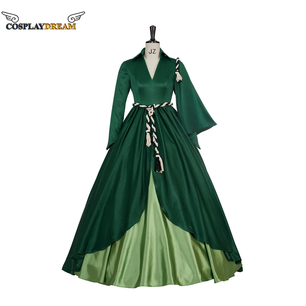 Gone With the Wind Cosplay Scarlett O'Hara Green Prom Dress Civil War Southern Belle Dress Scarlett O'Hara Cosplay Costume