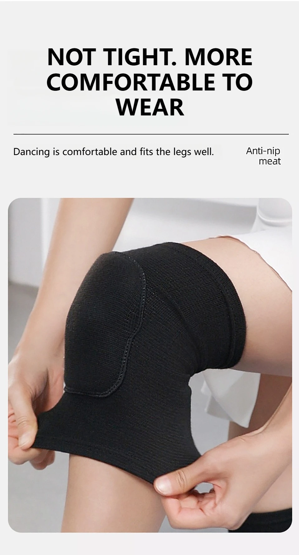 Loogdeel 1 Paar Sport-Knieschoner für Männer, Frauen, Kinder, Knieschutz, Kniebandagen für Tanz, Yoga, Volleyball, Fußball, Radfahren – Detail 3