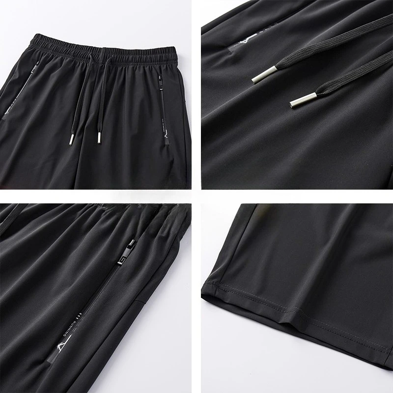 Men's Outdoor Baseball Sports Fashion Trend Quick Drying Shorts Summer Lightweight Breathable Moisture Wicking 5-point Pants