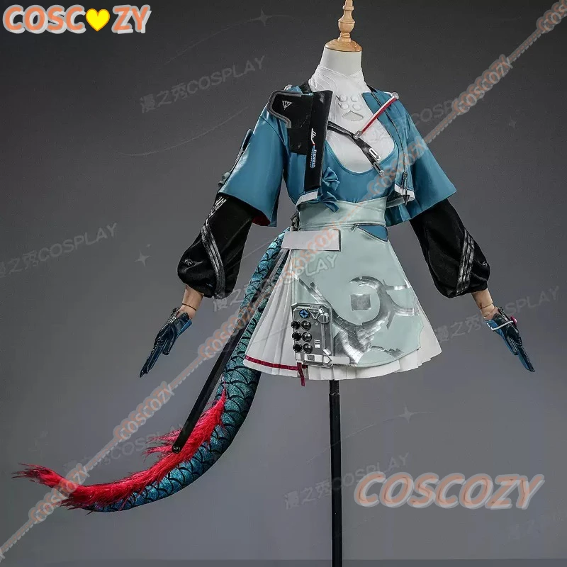 Anime Arknights: Endfield Chen Qianyu Cosplay Costume Wig Headwear Tail Halloween Cosplay Costume Props Accessories for Woman - view 3