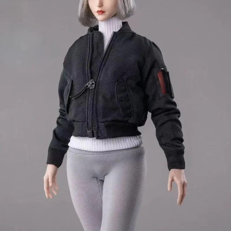 1/6 Scale CTC-010 Female Trend Cool Pilot Jacket Multiple Color Coat Clothing Model for 12'' Action Figure Body