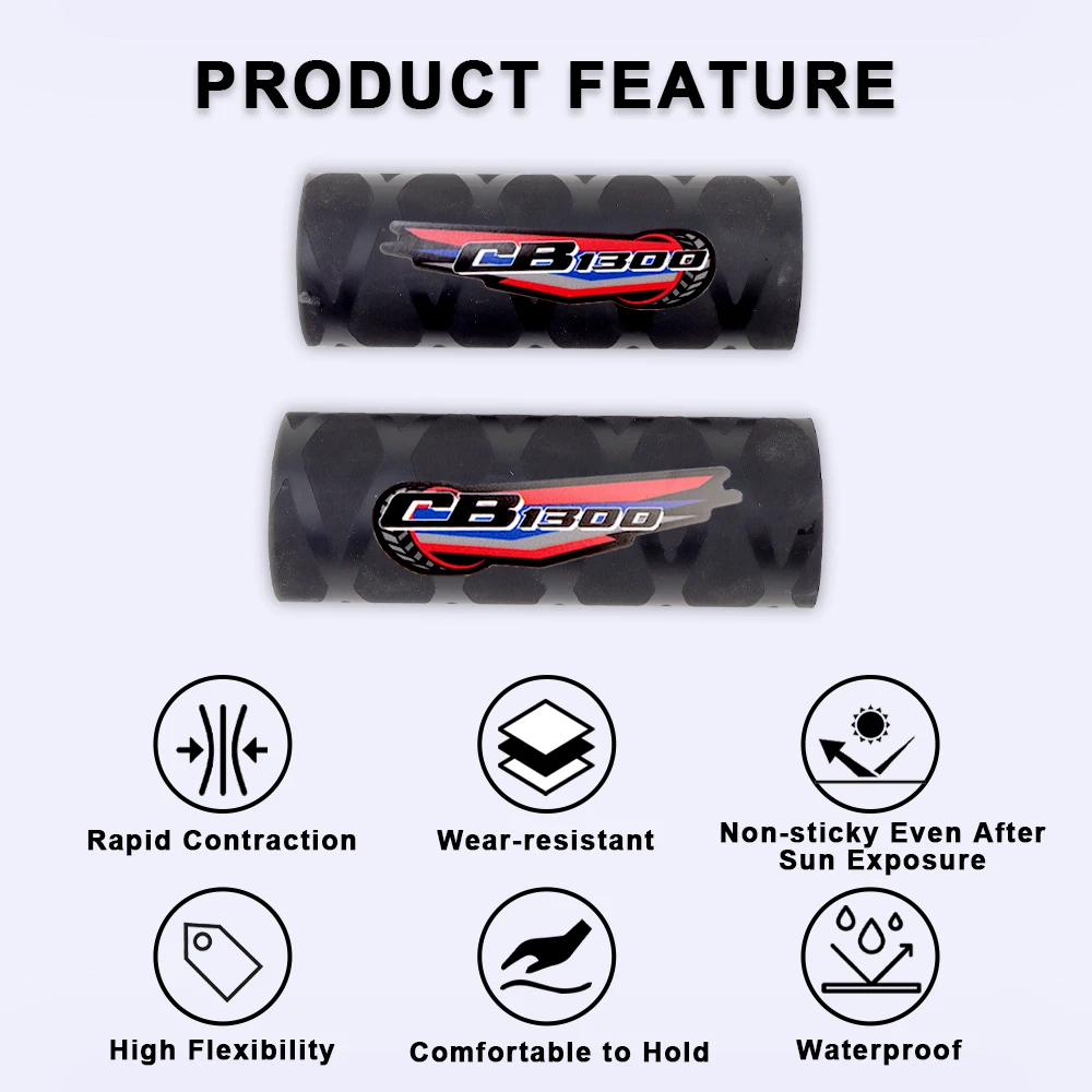 Heat Shrinkable Grips Rubber Cover Accessories For Honda CB1300 CB1300S CB 1300 S 2007-2019 Non-slip Motorcycle Handlebar Gloves