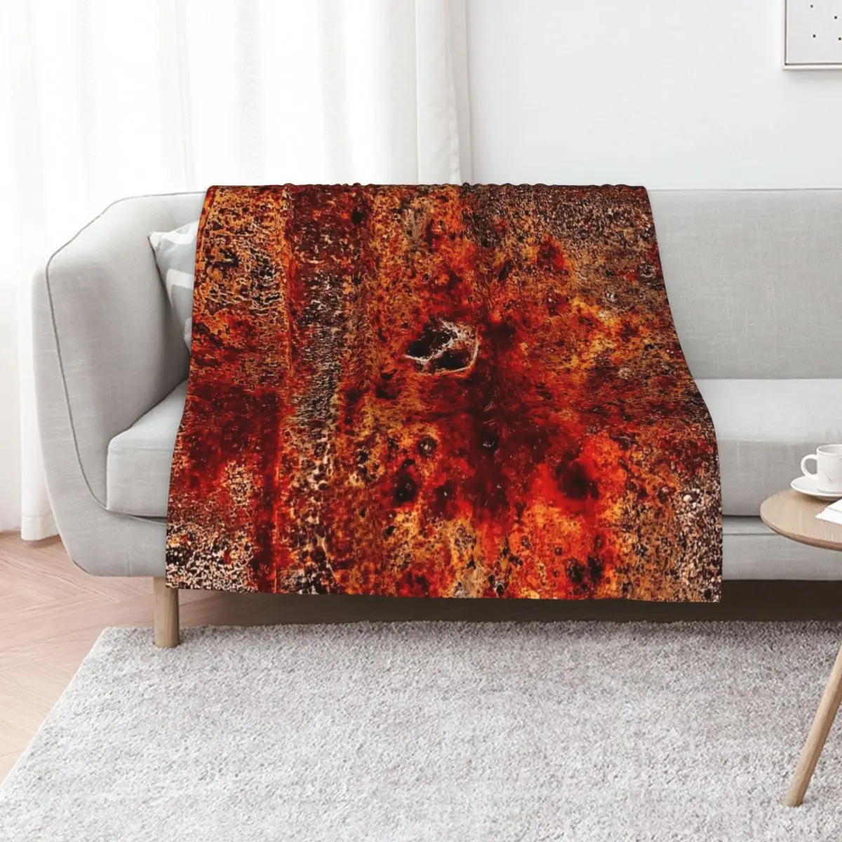 Urban Rust Throw Blanket Furry Camping Soft Plush anime wednesday Blankets