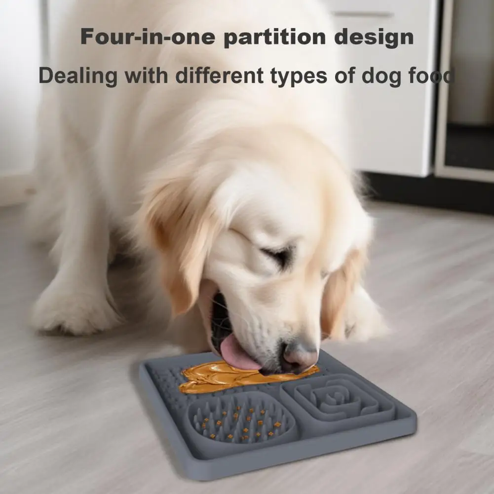 Yogurt Pet Feeding Mat Pet Slow Feeding Mat Slow Feeding Lick Mat for Pets with Strong Suction Grip for Peanut for Bathing