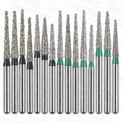 TC Tipo Dental Diamond Burs Broca, Extra Grosso para Handpiece de alta velocidade, Ferramentas de polimento, FG 1.6mm, 10Pcs