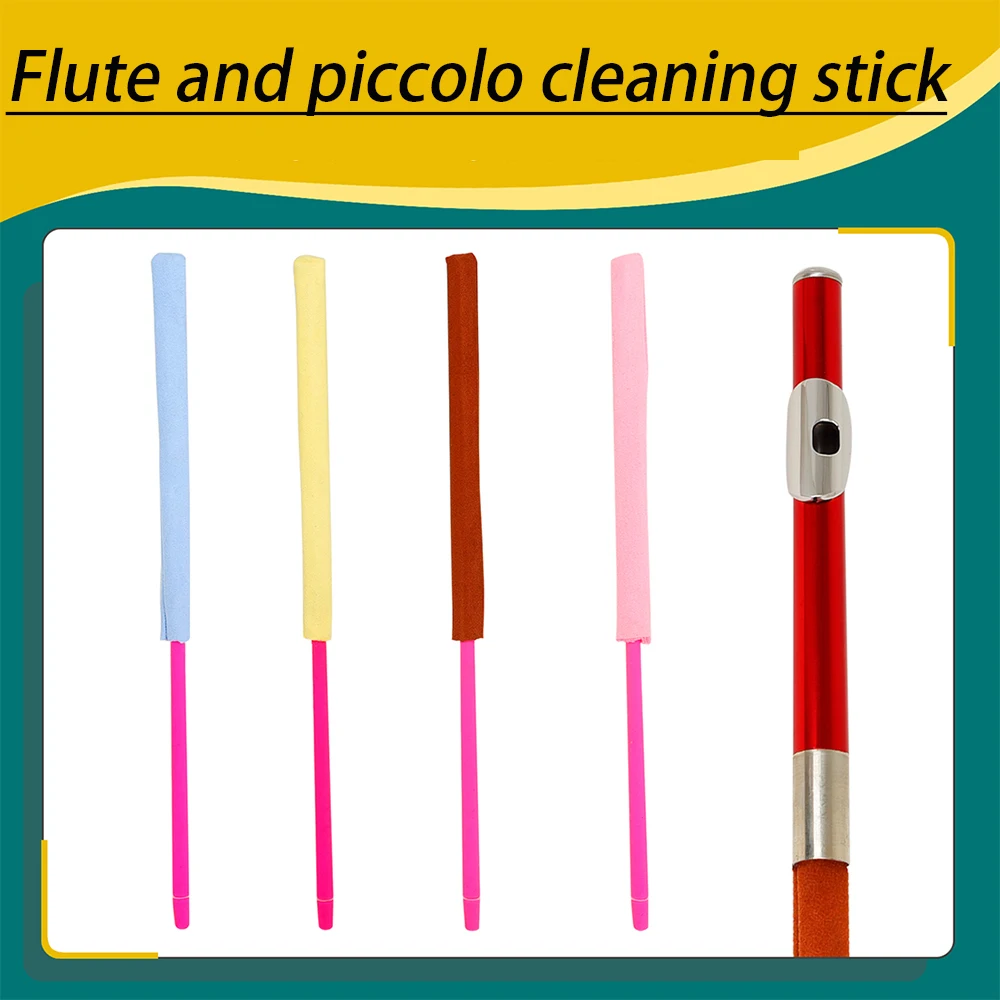 Flöte Piccolo Reinigungsstab All-in-One Farben Reinigungsstab Tücher Gummi Farbstreifen Stick Holzblasinstrument Zubehör