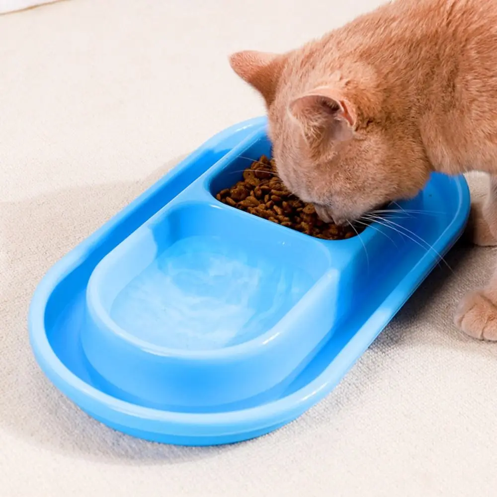 

Plastic Pet Feeding Double Bowls Rainproof Anti Ants Dog Feeder Dispenser Waterproof Portable Pet Food Basin Dogs Cats Puppy