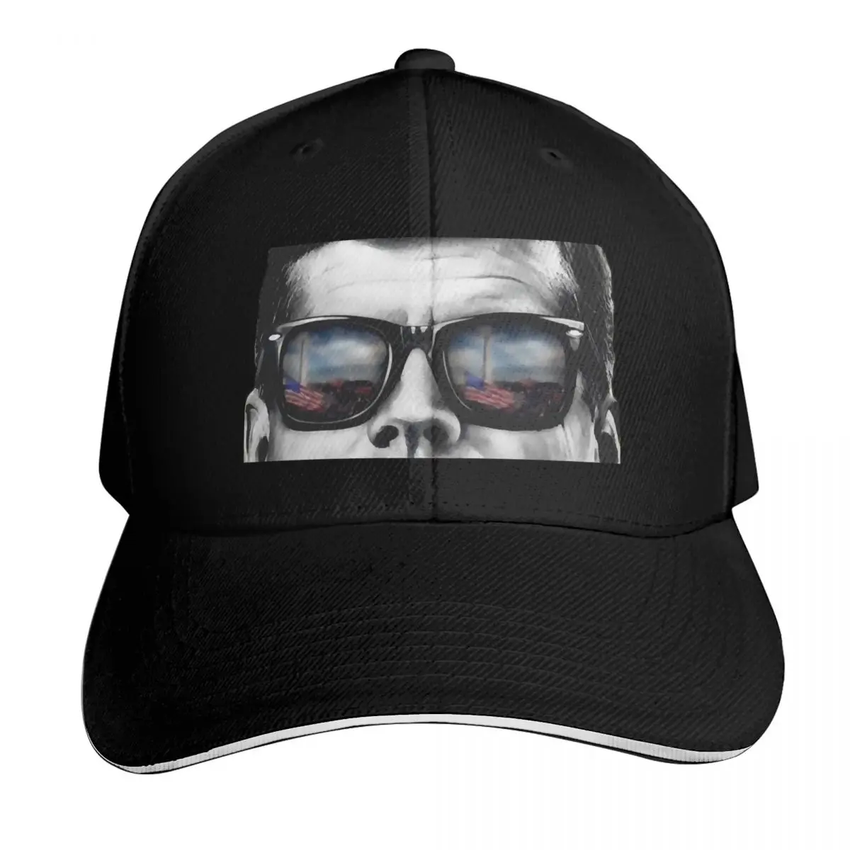 JFK Pop-Art t-shirt (black &White) Baseball Cap Outdoor Golf Running Hiking Summer Beach Travel Streetwear Hip Hop Trendy