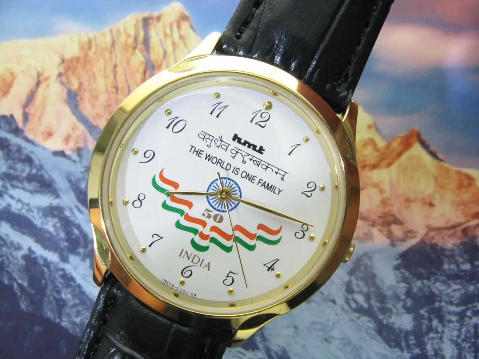 India's 50th Anniversary Gold Plating watch（Hindi）