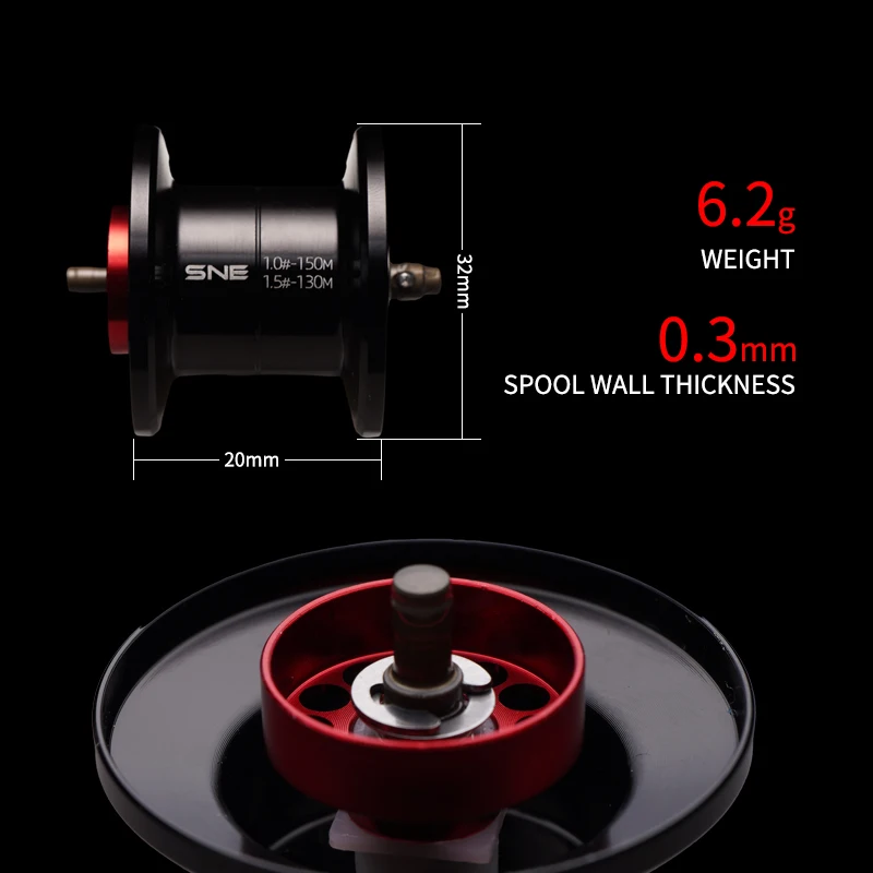 Baitcasting Reel 5.8g Spool 7.6 Ratio 4KG Drag Freshwater Saltwater 139g Aluminum Alloy Frame Cast As Low 3.5g
