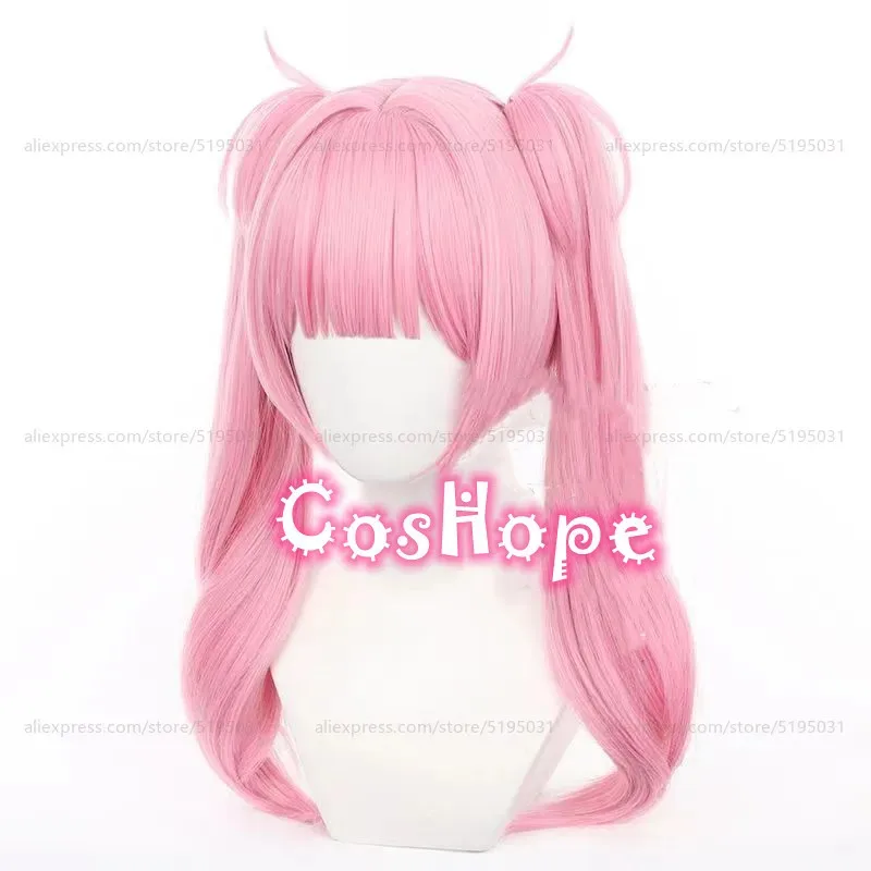 วิกผมสีชมพูแบบหางม้าคู่ ยาว 55 ซม. สำหรับคอสเพลย์อนิเมะ ทนความร้อน ผลิตจากเส้นใยสังเคราะห์ รุ่น 2025 ลี่เทียนซี