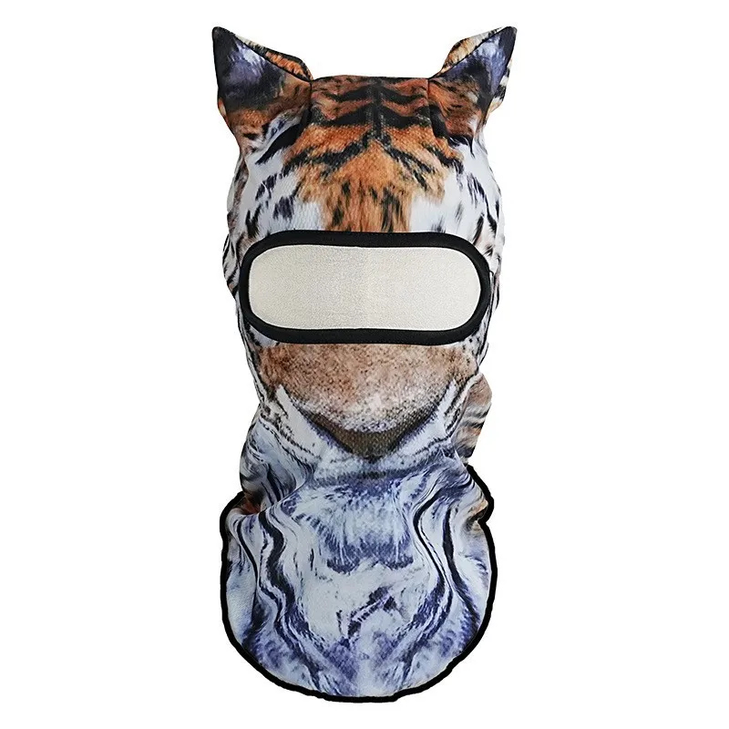 Lenço de ciclismo ao ar livre, máscara de imagem animal, arnês esportivo 3D, à prova de vento, à prova de areia, à prova de poeira, lenço respirável