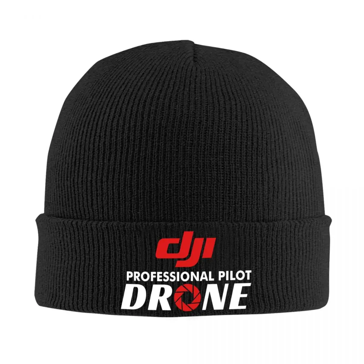 Professional DJI Pilot Drone Knit Cuff Beanie For Unisex DJI FPV Fly Lover Warm Winter Skull Knitting Hat Cap