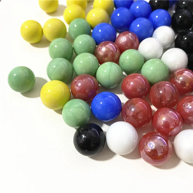 10 Pieces Diameter 16mm Porcelain Red Yellow Glass Ball 1.6cm Blue, Green, White and Black Chess Checkers