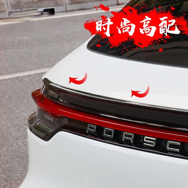 DLA Porsche Macan Gts Spoiler samochodowy Macan Turbo Tylne światło tylne Części dekoracyjne Spoiler z prawdziwego włókna węglowego 2018-2020 — zdjęcie 5