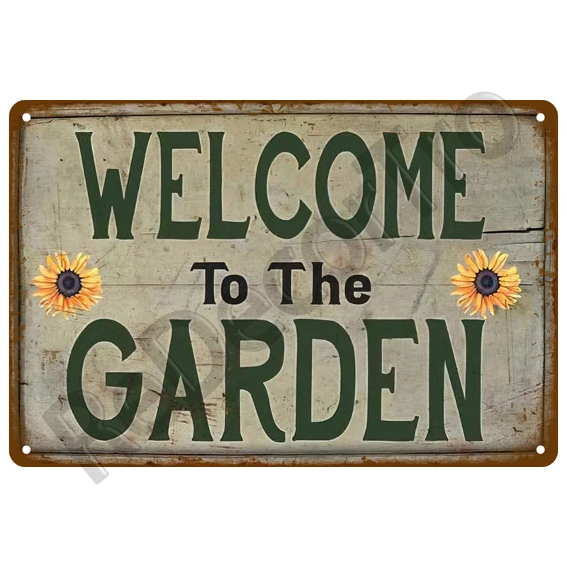 Retro Tin Sign Gardening Metal Sign Vintage Metal Sign For Garden Club Outdoor Indoor Home Wall Decorative Plaque Plates Farm