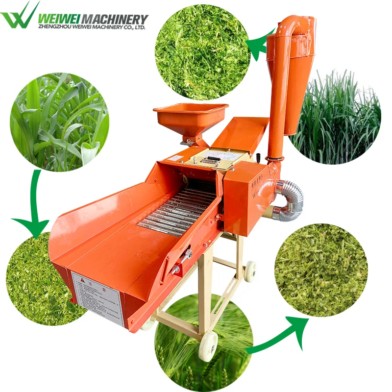 Weiwei High Quality Agriculture hay Forage Grass Silage Machine Chaff Cutter with diesel Motor - Image 3