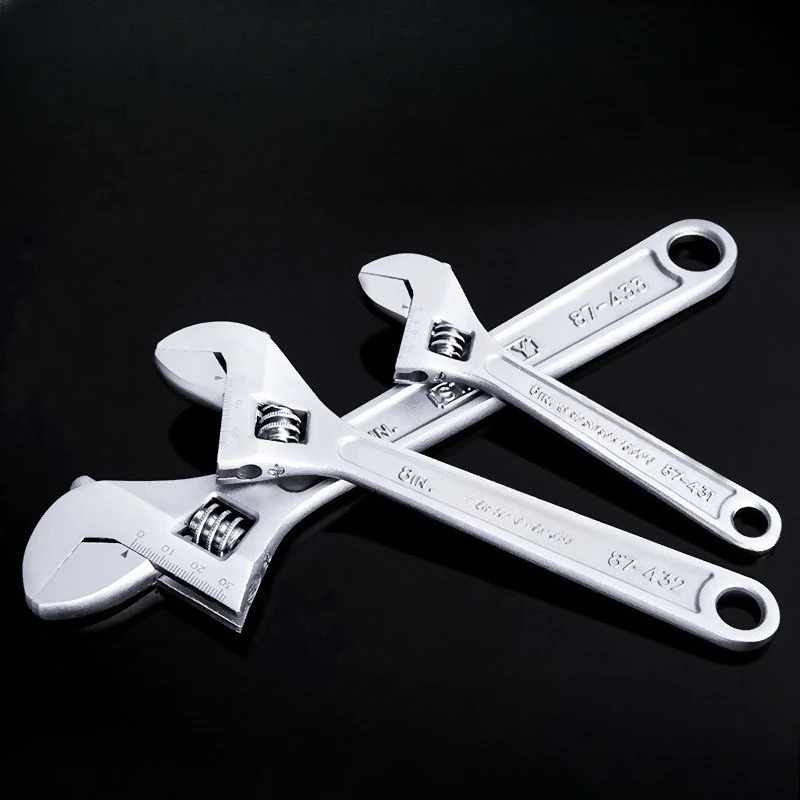 

Household movable wrench Universal wrench 4/6/8/10/12/15/18 inch graduated movable wrench