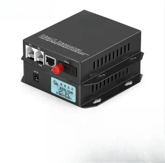 2P1E 2-way phone + 1-way 100M network SC interface, single-mode single fiber, a pair