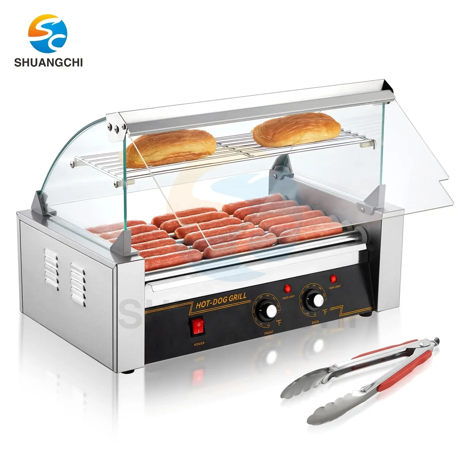 11 roller hot dog grill electric sausage roller machine commercial snack equipment braed holder sausage cooker machine