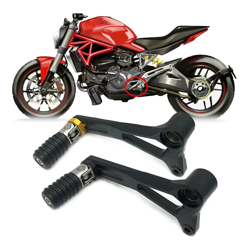 

Motorcycle Aluminum Adjustable Folding Gear Shift Lever Shifter Pedal Lever Fit For Ducati Monster 821 SuperSport 950 /S 1200R/S