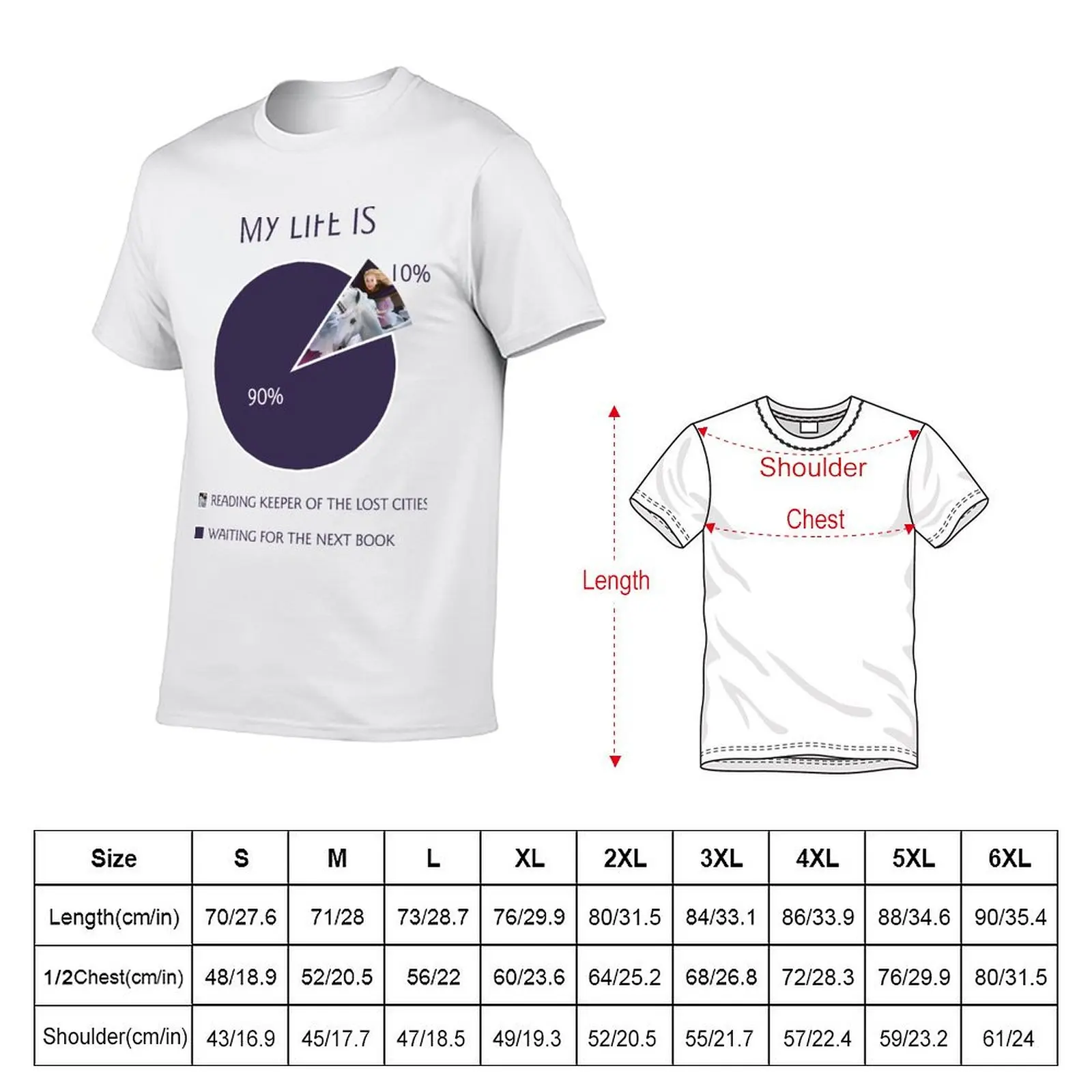 KOTLC Pie Chart T-shirt funnys Aesthetic clothing plain white t shirts men