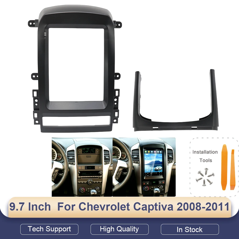 9.7 Inch 2 Din For Car Radio Fascia For Chevrolet Captiva 2008-2011 Multimedia DVD Player Panel Trim Kit