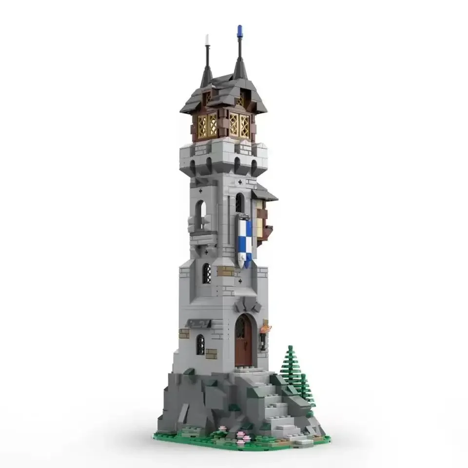 MOC Medieval Magic castle Model Building blocks Elf Tower Secret Lab DIY Assembled Brick Building Toys Gift For Kids