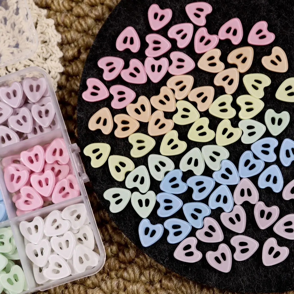 Love Color Macaron Sewing Button,20pcs Handbook DIY Mobile Phone Case String Ornament Bracelet Ornament Accessories Sewing