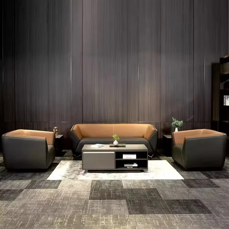 

Office Sofa Reception Area Single-seat Commercial Leisure Small Business Reception Coffee Table Office Sofas