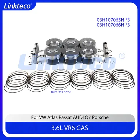 VR6 3.6L Motor Zuigers & Zuigerveren Kit Fit 3.6 L Voor 2006-2017 Audi Q7 VW Passat Touareg CC Porsche 03H107065N 03H107066N