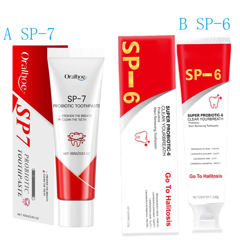 Sp-7 Probiotic Toothpaste Teeth Cleaning Refreshing Breath Ordor Stain Remover Whitening Brightening Oral Care Toothpaste 100g