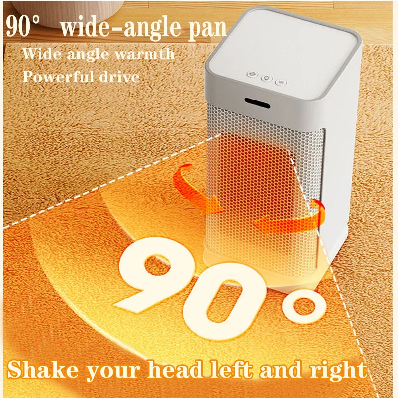 electric heater with timing and multi-speed adjustment function with fan and night light Room heater Portable heater PTC ceramic