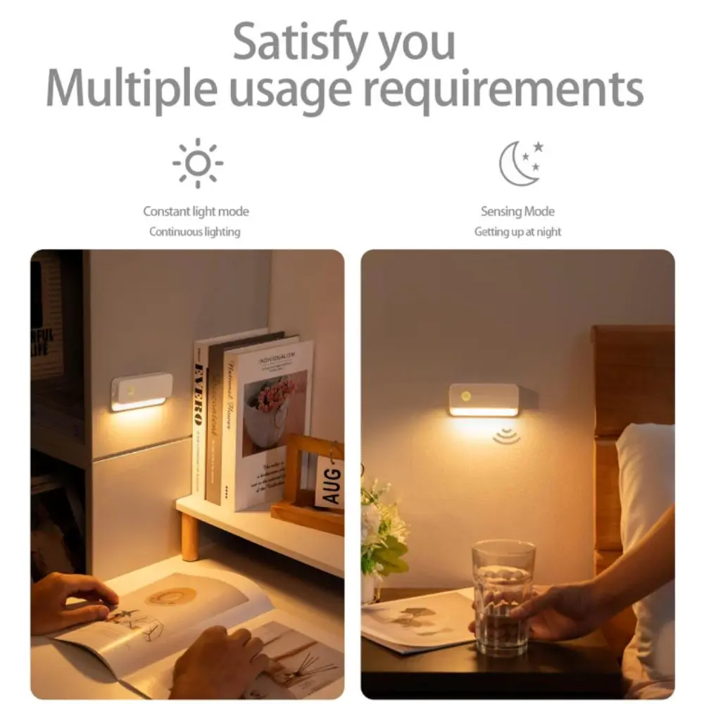 Mini Size Sensor LED Night Light Small Design Smart Function Rechargeable Lamp Energy Saving Emergency Light Motion Light