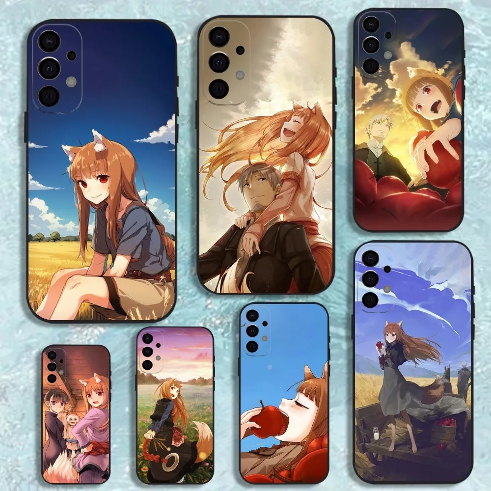 

Anime Spice and Wolf Phone Case For Samsung S25,S24,S21,S22,S23,S30,Ultra,S20,Plus,Fe,Lite,Note,10,9,5G Black Cover