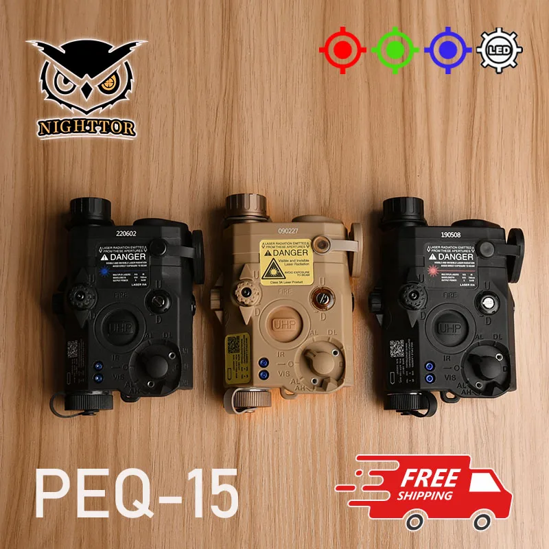 

WADSN Tactical PEQ15 Surefir SF M300A M600C Airsoft Flashlight AN/PEQ 15 LA5C Red Dot Green Blue Laser Indicator IR Fill Light