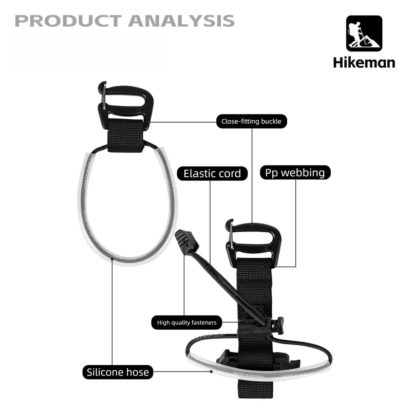 Hiking Pole Fixing Strap Backpack Accessory Easy Elastic Loop Quick Install No Disassembly Outdoor Camping Trekking Pole Holder