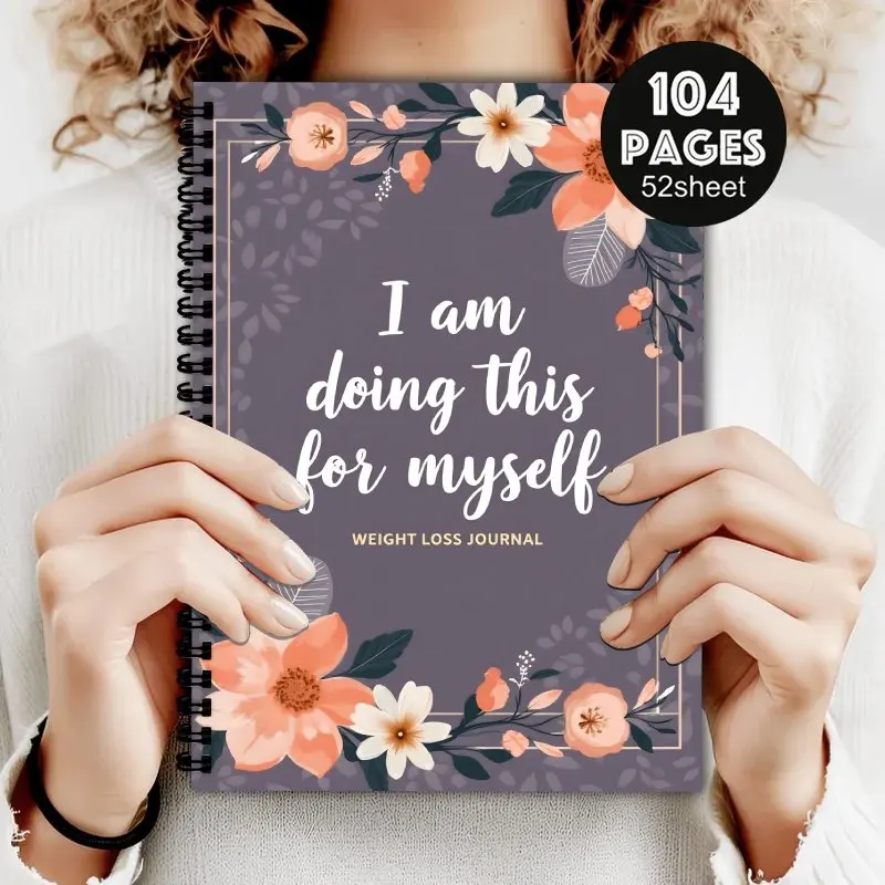 A5 Weight loss diary, daily activity tracker, Exercise diary, diet tracking, and goal setting exercise plan for family use. view 6