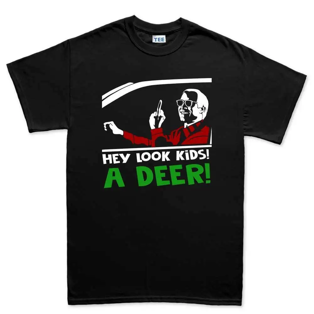 

Hey Look A Deer Christmas Xmas Gift Funny Mens T shirt Tee Top T-shirt