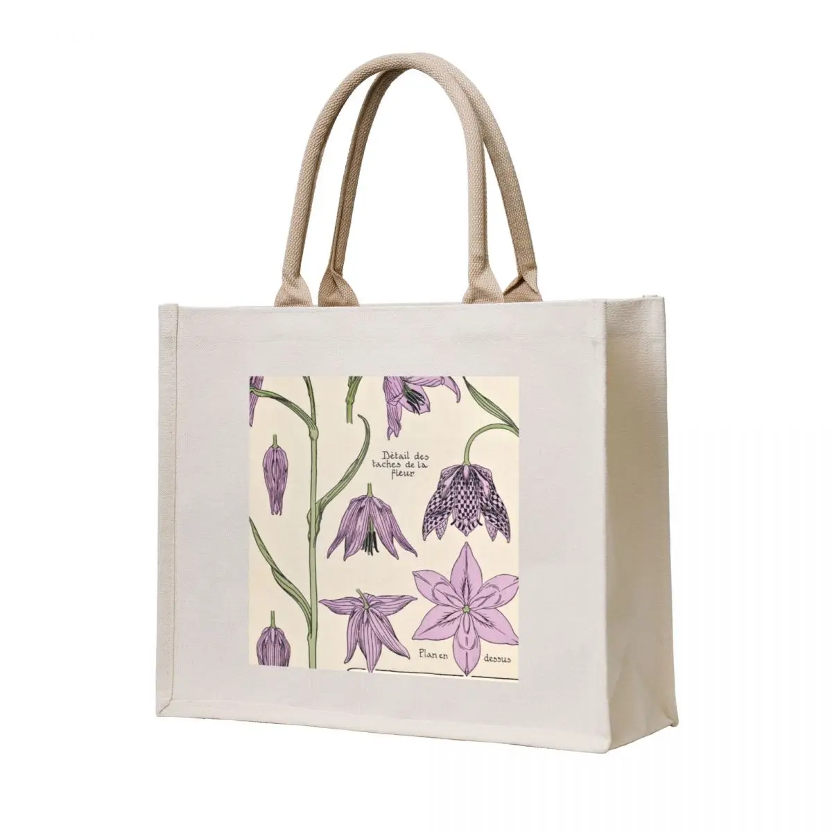 

Maurice Verneuil - Fritillaire - botanical poster Tote Bag tote bag canvas shopper bag women custom canvas