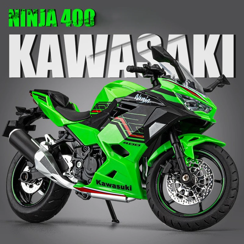 

1:12 Kawasaki Ninja 400 Motorcycle Model Diecasts Vehicles Toys for Kids Boys Gift Collective Sound Light Motor Model