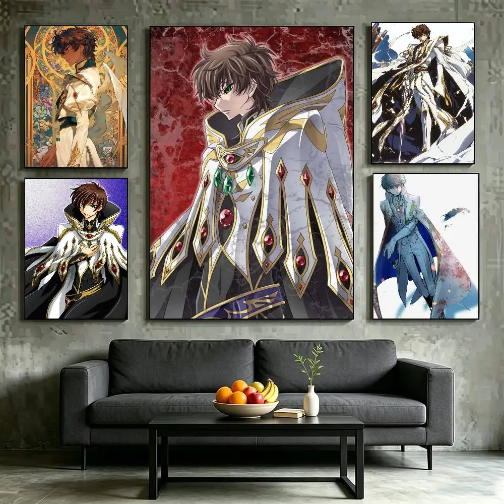 C-Code Geass Suzaku Kururugi Poster High Quality Dorm Living Room Aesthetic Wall Decoration Painting Stickers Gift