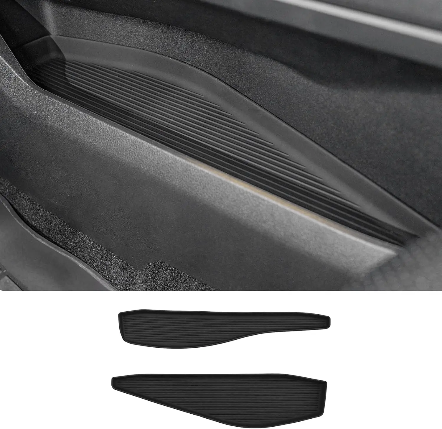 

Silicone Gear Shift Side Storage Tray Compatible with 2021-2025 Ford F150 Center Console Organizer, 2PCS for F-150 Accessories
